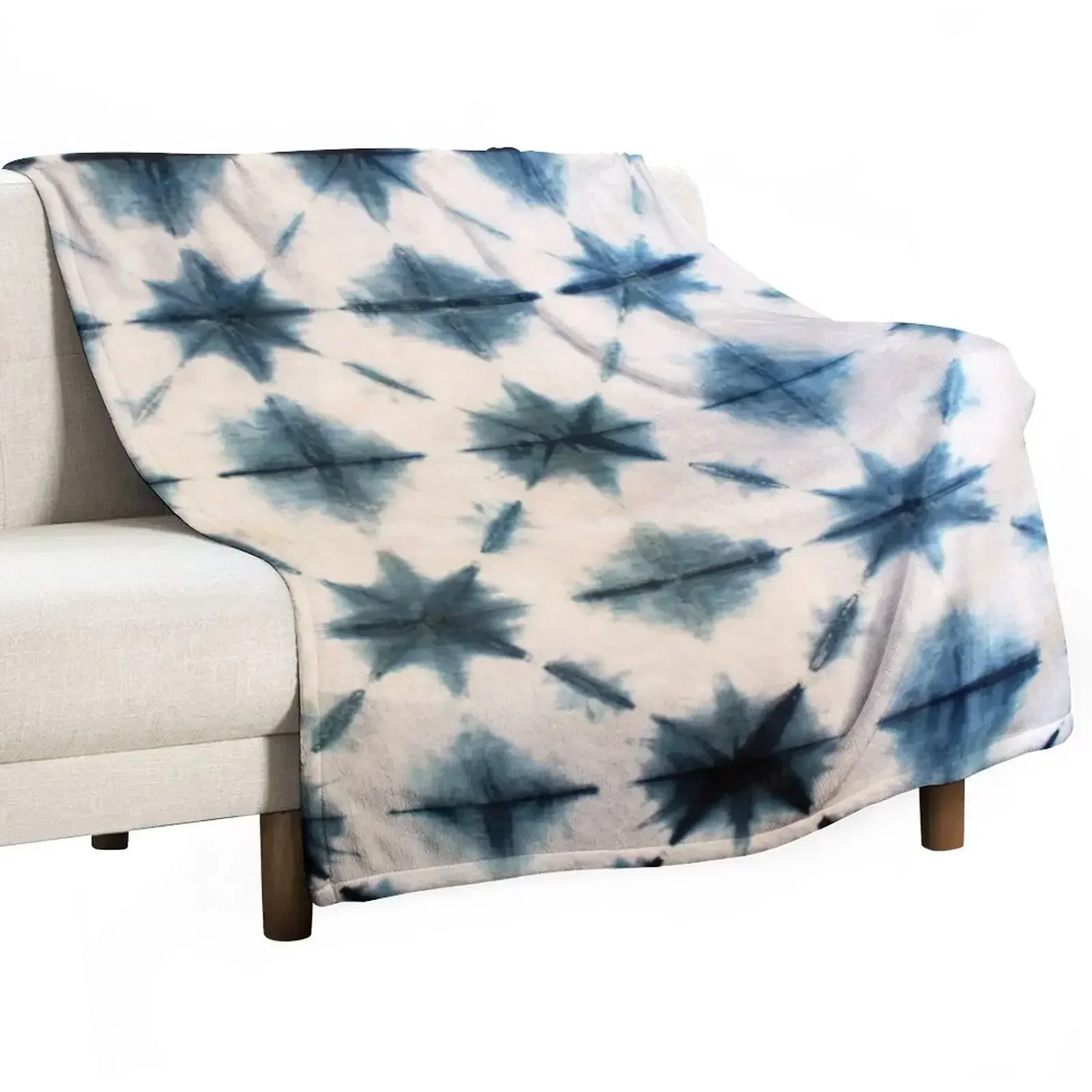 Shibori Tie Dye - Shibori Tie Dye, Indigo Throw Blanket