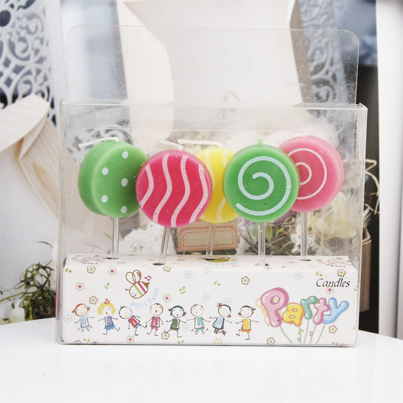Japanese Candle Wax - 5 candles, creative cake decorations, Japanese