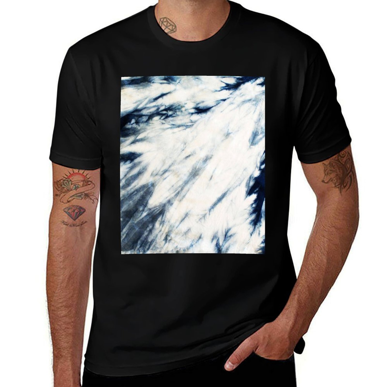 Shibori Tie Dye - Shibori Indigo Marble Tie Dye T-Shirt