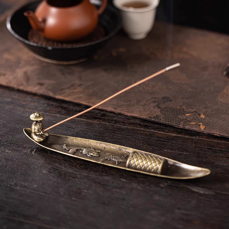 Japanese Candle Wax - Creative Incense Holder Boat Fishing Men