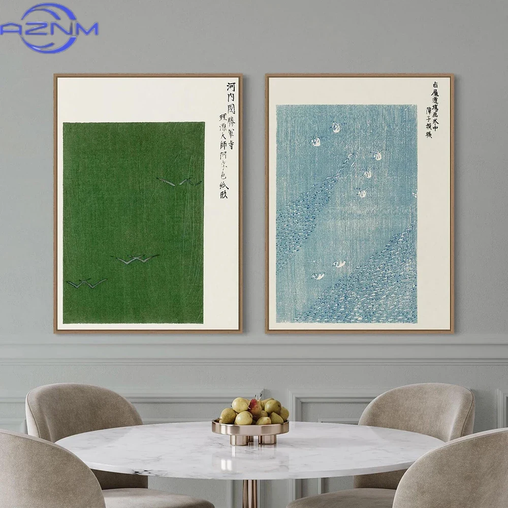 Lifestyle Of Japanese - AZNM Vintage Japanese Canvas Wall Painting