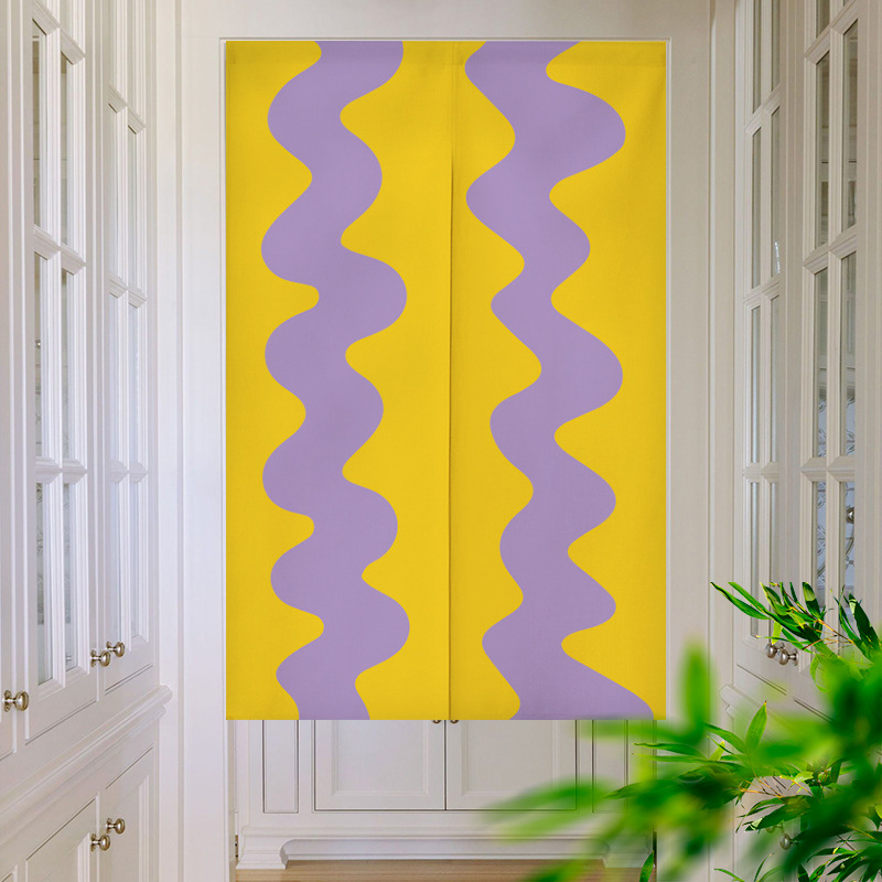 Contrasting color waves changi - Noren Curtain Doorway review and price
