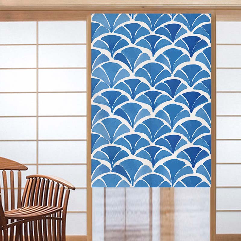 Waves Texture Japanese Noren D - Noren Curtain Doorway review and price