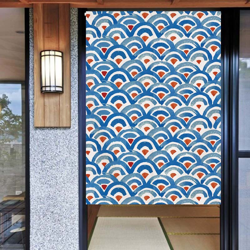 Waves Texture Japanese Noren D - Noren Curtain Doorway review and price