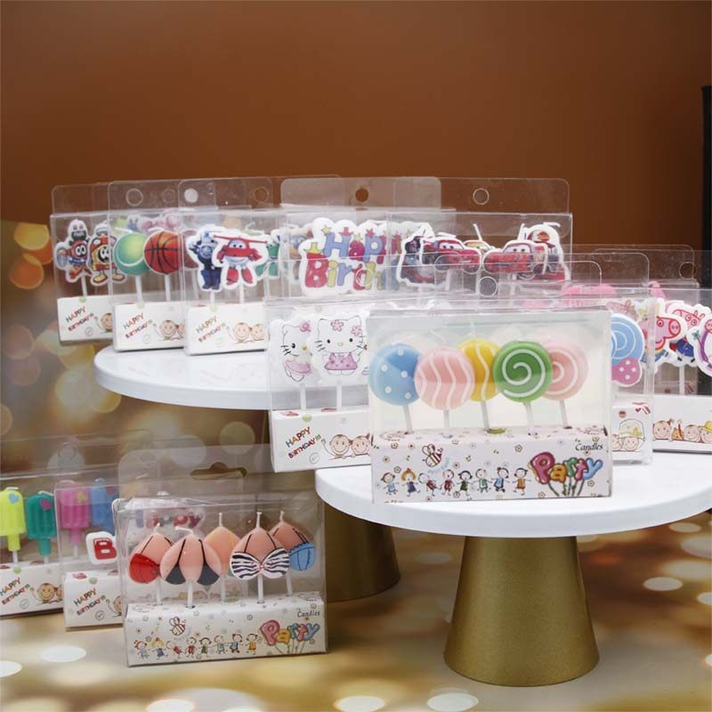 5 candles, creative cake decor - Japanese Candle Wax review and price