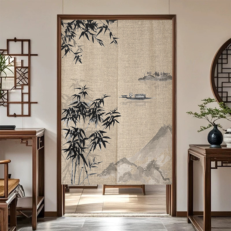 VIKAMA Ink Bamboo Noren Door C - Noren Curtain Doorway review and price