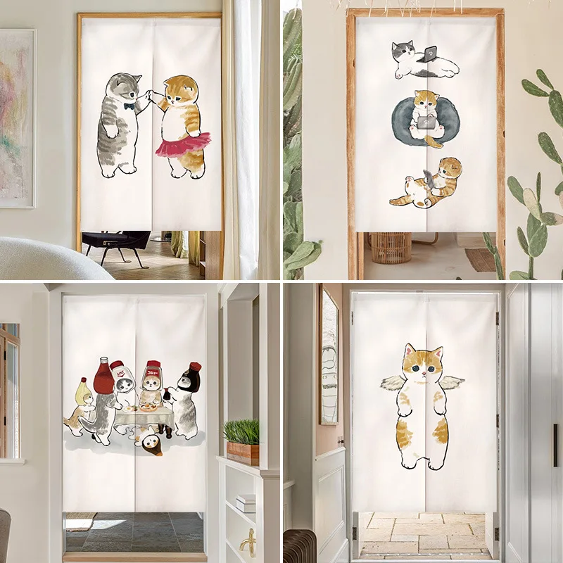 Funny Cat Japanese Door Curtai - Noren Curtain Doorway review and price