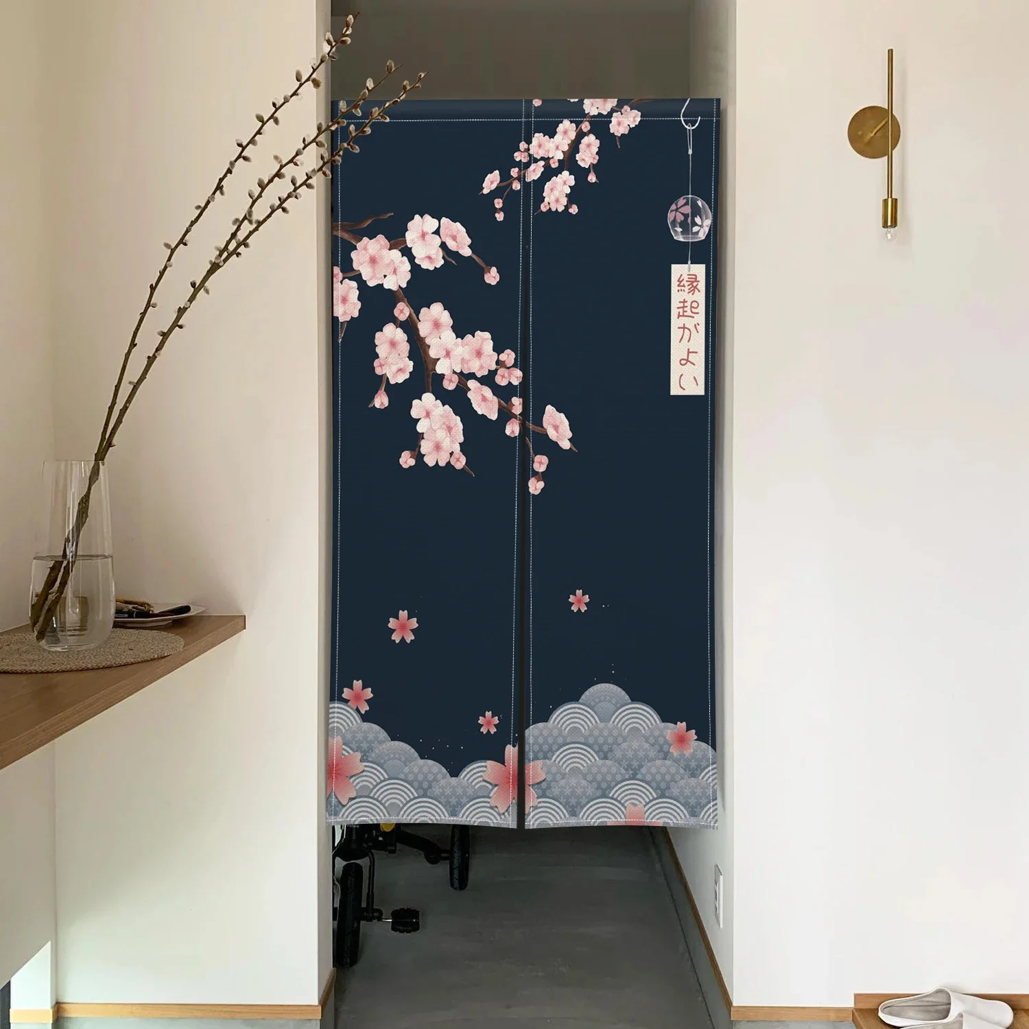 Cherry Blossom Door Curtain Ja - Noren Curtain Doorway review and price